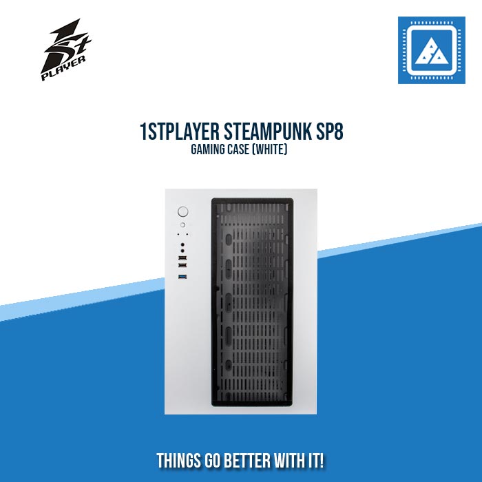 1STPLAYER STEAMPUNK SP8 GAMING CASE (WHITE) – BlueArm Computer Store