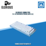 GLORIOUS GMMK PRO 75% TKL BAREBONE KEYBOARD (WHITE ICE)