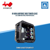 IN WIN AIRFORCE MID TOWER CASE (3X120MM RGB FANS) (PHANTOM BLACK)