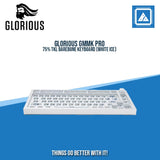 GLORIOUS GMMK PRO 75% TKL BAREBONE KEYBOARD (WHITE ICE)