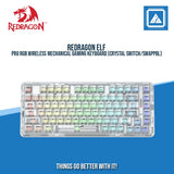 REDRAGON ELF PRO RGB WIRELESS MECHANICAL GAMING KEYBOARD (CRYSTAL SWITCH/SWAPPBL) CRYSTAL WHITE