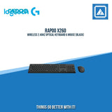 RAPOO X260 WIRELESS 2.4GHZ OPTICAL KEYBOARD & MOUSE (BLACK)