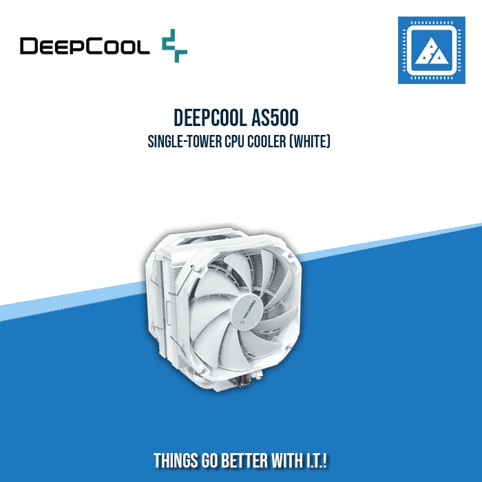 DEEPCOOL AS500 PLUS SINGLE-TOWER CPU COOLER (WHITE)