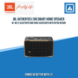 JBL AUTHENTICS 200 SMART HOME SPEAKER WITH WI-FI, BLUETOOTH, AND VOICE ASSISTANTS WITH RETRO DESIGN