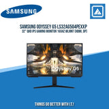 SAMSUNG ODYSSEY G5 LS32AG504PEXXP 32" QHD IPS GAMING MONITOR 165HZ WLMNT (HDMI, DP)