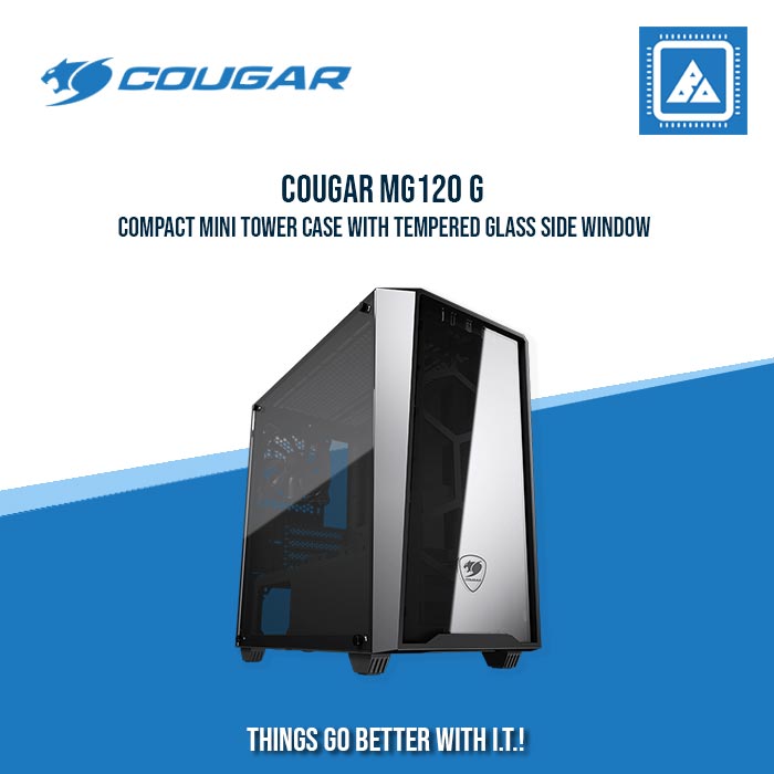 COUGAR MG120 G | COMPACT MINI TOWER CASE WITH TEMPERED GLASS SIDE WINDOW
