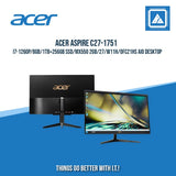 ACER ASPIRE C27-1751 I7-1260P/8GB/1TB+256GB SSD/MX550 2GB/27/W11H/OFC21HS AIO DESKTOP