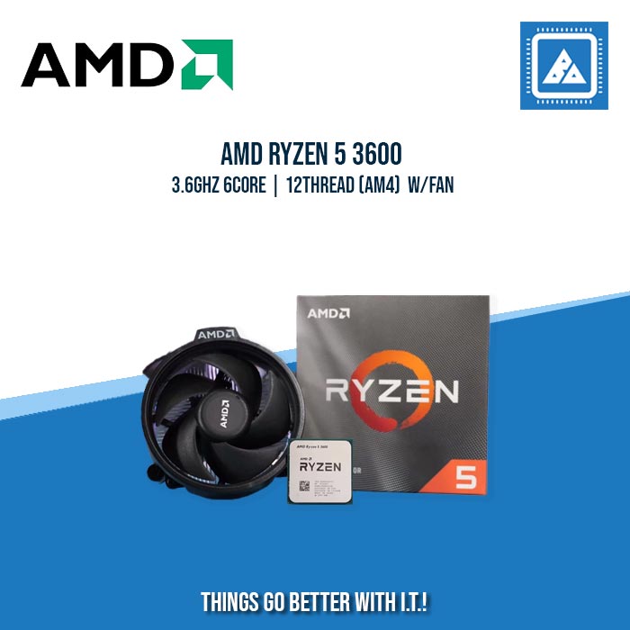 AMD RYZEN 5 3600 3.6GHZ 6CORE | 12THREAD (AM4) W/FAN | TRAY TYPE