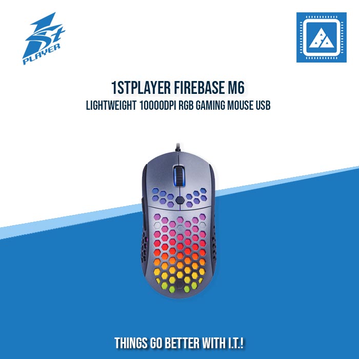 1STPLAYER FIREBASE M6 LIGHTWEIGHT 10000DPI RGB GAMING MOUSE USB