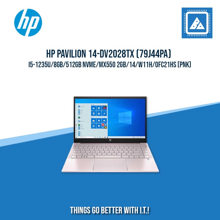 HP PAVILION 14-DV2028TX (79J44PA) I5-1235U/8GB/512GB NVME/MX550 2GB | BEST FOR STUDENTS AND FREELANCERS LAPTOP