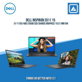 DELL INSPIRON 3511 15 I3-1115G/4GB/256GB SSD | BEST IN STUDENTS LAPTOP