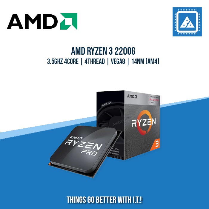 AMD RYZEN 3 2200G 3.5GHZ 4CORE | 4THREAD | VEGA8 | 14NM (AM4)