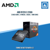 AMD RYZEN 3 2200G 3.5GHZ 4CORE | 4THREAD | VEGA8 | 14NM (AM4)