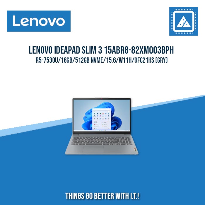 LENOVO IDEAPAD SLIM 3 15ABR8-82XM003BPH R5-7530U/16GB/512GB NVME | BEST FOR STUDENTS AND FREELANCERS LAPTOP