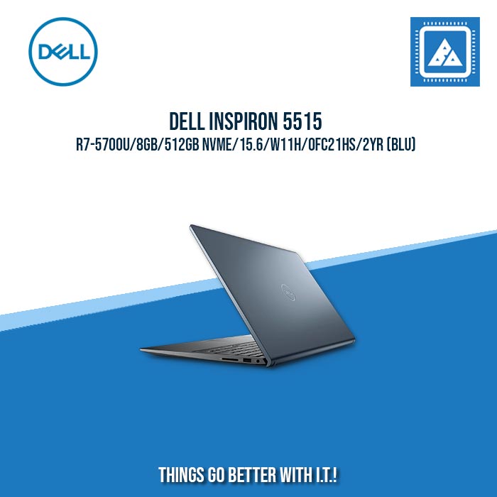 DELL INSPIRON 5515 R7-5700U/8GB/512GB NVME (BLUE)| BEST FOR STUDENTS AND FREELANCERS
