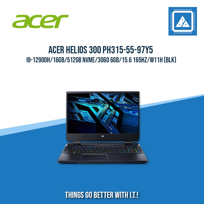 ACER HELIOS 300 PH315-55-97Y5 I9-12900H/16GB/512GB NVME/3060 6GB | BEST FOR GAMING AND AUTOCAD LAPTOP