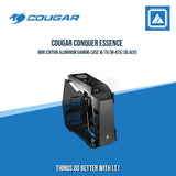 COUGAR CONQUER MINI EDITION ALUMINUM GAMING CASE W/TG (M-ATX) (BLACK)