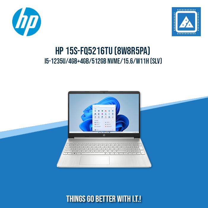 HP 15S-FQ5216TU (8W8R5PA) I5-1235U/4GB+4GB/512GB NVME | BEST FOR STUDENTS AND FREELANCERS LAPTOP