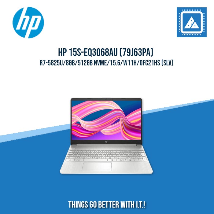 HP 15S-EQ3068AU (79J63PA) R7-5825U/8GB/512GB NVME | BEST FOR STUDENTS AND FREELANCERS LAPTOP