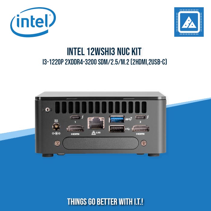 INTEL 12WSHI3 NUC KIT  I3-1220P 2XDDR4-3200 SDM/2.5/M.2
