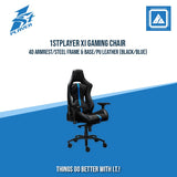 1STPLAYER XI GAMING CHAIR /4D ARMREST/STEEL FRAME & BASE/PU LEATHER (BLACK/BLUE)