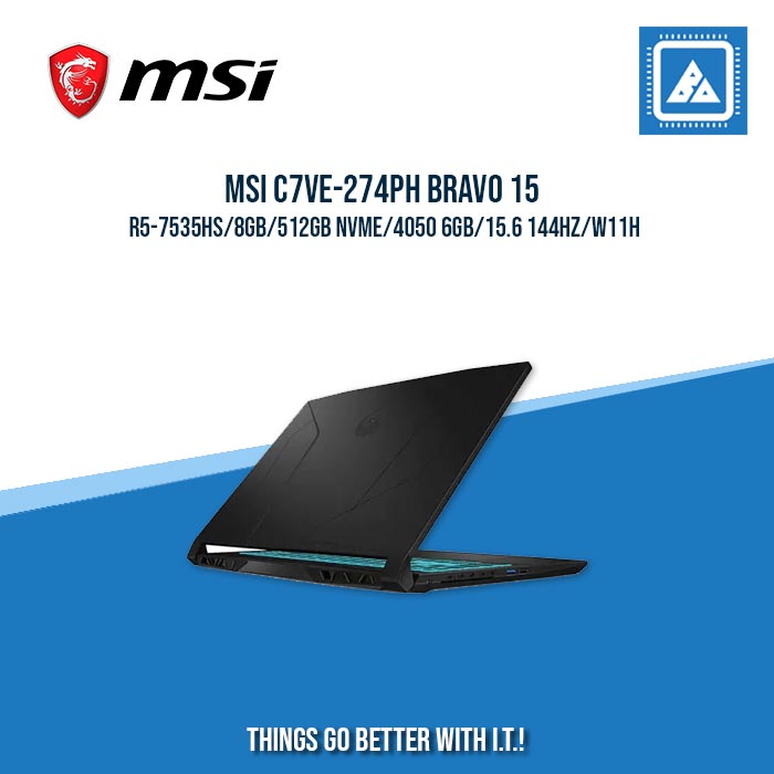 MSI C7VE-274PH BRAVO 15 R5-7535HS/8GB/512GB NVME/4050 6GB | BEST FOR GAMING AND AUTOCAD LAPTOP