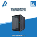 1STPLAYER STEAMPUNK SP8 MID-TOWER GAMING CASE W/TG/ ATX (BLACK)