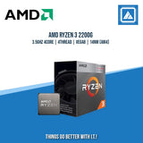AMD RYZEN 3 2200G 3.5GHZ 4CORE | 4THREAD | VEGA8 | 14NM (AM4)