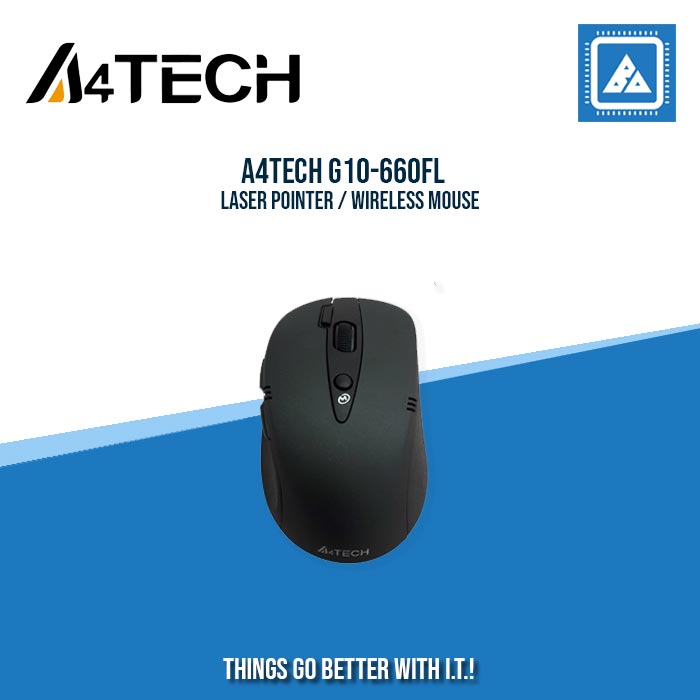 A4TECH G10-660FL LASER POINTER / WIRELESS MOUSE (BLACK)