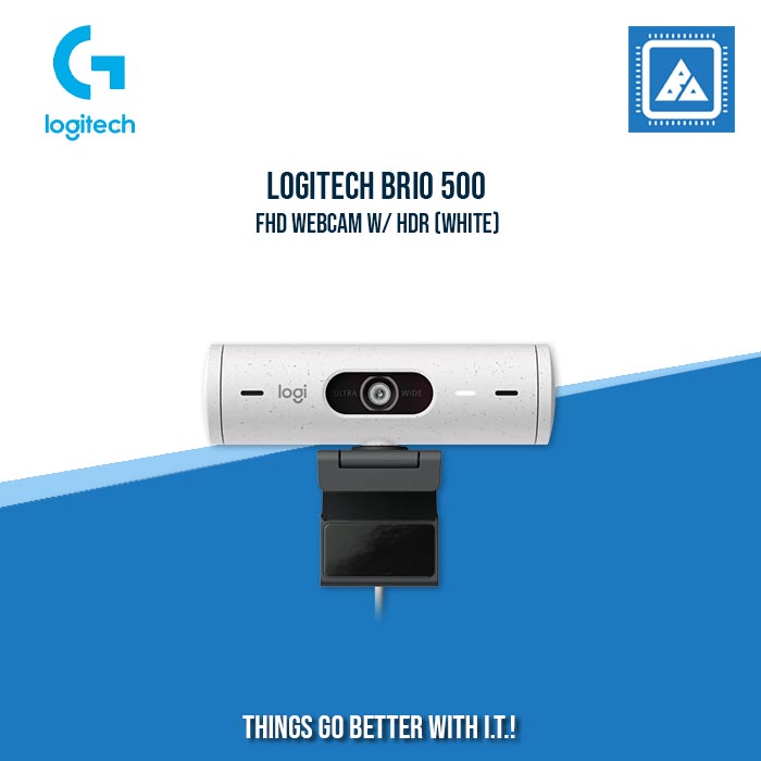 LOGITECH BRIO 500 FHD WEBCAM W/ HDR (WHITE)