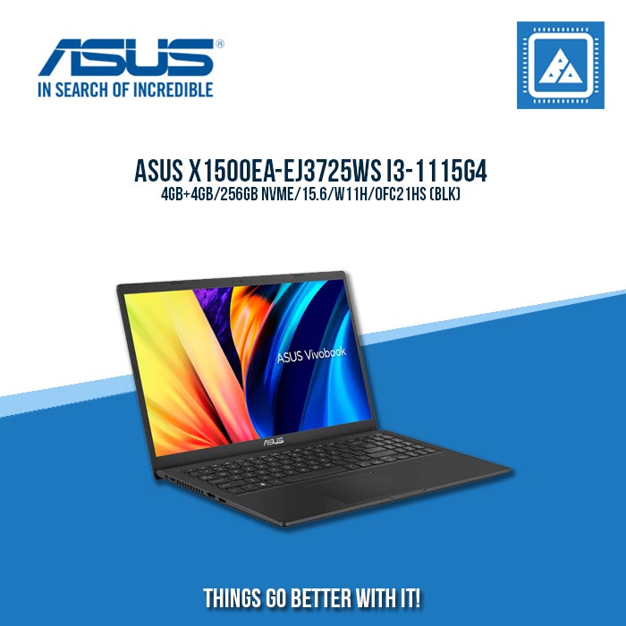 ASUS X1500EA-EJ3725WS I3-1115G4/4GB+4GB/256GB NVME | BEST FOR STUDENTS LAPTOP