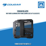 COUGAR BLAZER ALUMINUM OPEN-FRAME GAMING MID TOWER CASE