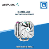 DEEPCOOL AS500 PLUS SINGLE-TOWER CPU COOLER (WHITE)