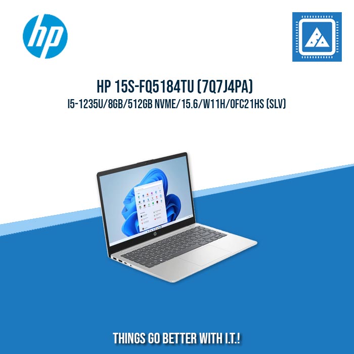HP 15S-FQ5184TU i5-1235U/8GB/512GB NVMe | BEST FOR STUDENTS AND FREELANCERS