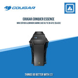 COUGAR CONQUER MINI EDITION ALUMINUM GAMING CASE W/TG (M-ATX) (BLACK)