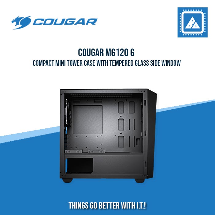 COUGAR MG120 G | COMPACT MINI TOWER CASE WITH TEMPERED GLASS SIDE WINDOW
