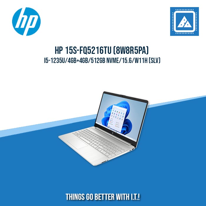 HP 15S-FQ5216TU (8W8R5PA) I5-1235U/4GB+4GB/512GB NVME | BEST FOR STUDENTS AND FREELANCERS LAPTOP