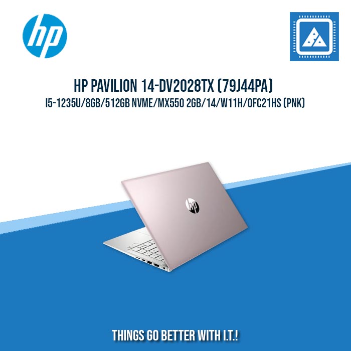 HP PAVILION 14-DV2028TX (79J44PA) I5-1235U/8GB/512GB NVME/MX550 2GB | BEST FOR STUDENTS AND FREELANCERS LAPTOP