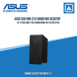 ASUS S501MD-312100001WS DESKTOP - I3-12100/8GB/1TB+256GB NVME/W11H/OFC21HS