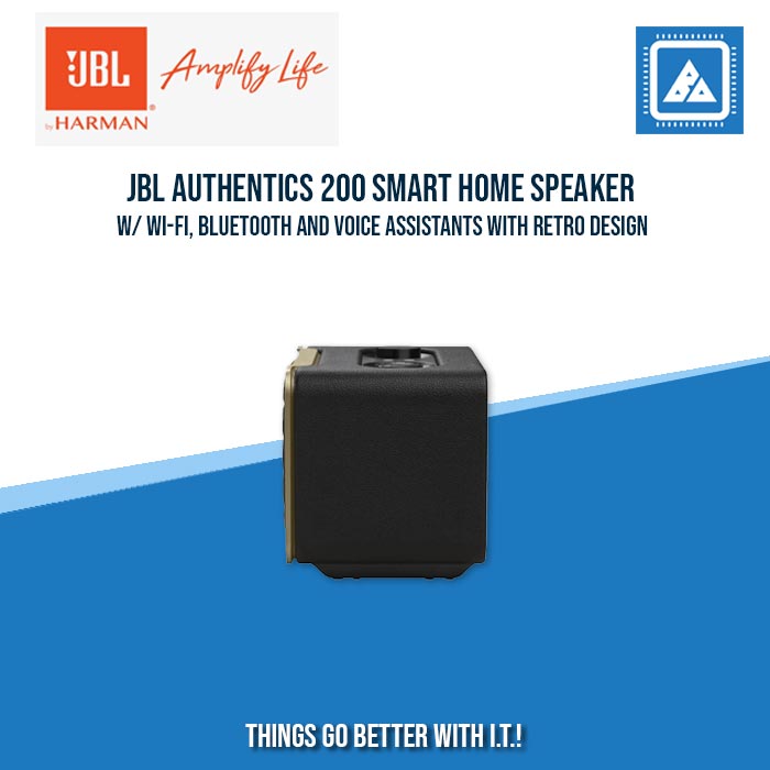 JBL AUTHENTICS 200 SMART HOME SPEAKER WITH WI-FI, BLUETOOTH, AND VOICE ASSISTANTS WITH RETRO DESIGN