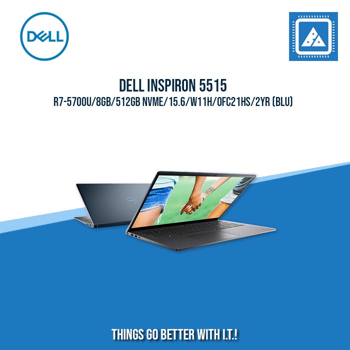 DELL INSPIRON 5515 R7-5700U/8GB/512GB NVME (BLUE)| BEST FOR STUDENTS AND FREELANCERS