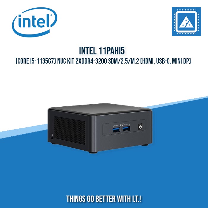 INTEL 11PAHI5 NUC KIT I5-1135G7 2XDDR4-3200 SDM/2.5/M.2 (HDMI, USB-C, MINI DP)