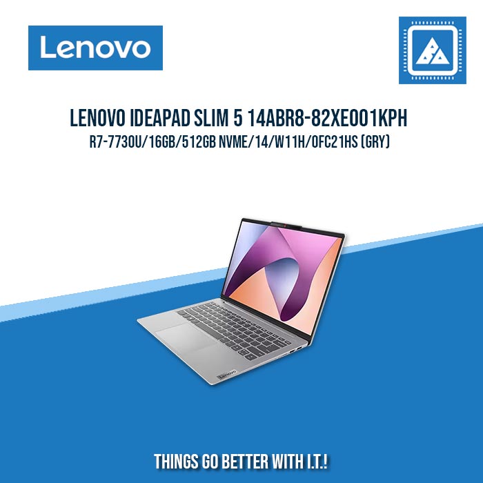 LENOVO IDEAPAD SLIM 5 14ABR8-82XE001KPH R7-7730U/16GB/512GB NVME | BEST FOR FREELANCERS LAPTOP