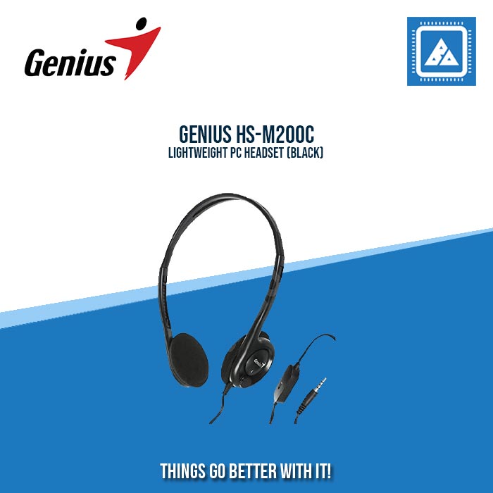 GENIUS HS-M200C LIGHTWEIGHT PC HEADSET (BLACK)