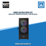 DARKFLASH DK415M M-ATX TOWER CASE W/ TEMPERED GLASS SIDE PANEL, 2 ARGB FANS (BLACK)