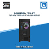 DARKFLASH DK415M M-ATX TOWER CASE W/ TEMPERED GLASS SIDE PANEL, 2 ARGB FANS (BLACK)