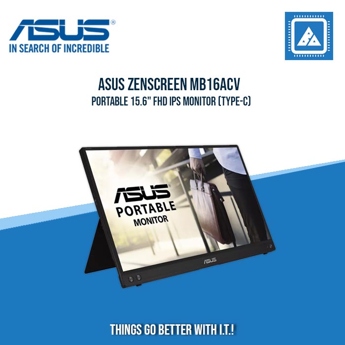ASUS ZENSCREEN MB16ACV PORTABLE 15.6" FHD IPS MONITOR (TYPE-C)