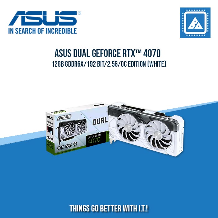 ASUS RTX 4070 12GB 192BIT GDDR6X DUAL-O12G-WHITE (HDMI, 3XDP)