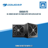 COUGAR VTE600 80+ BRONZE 600 WATT ATX POWER SUPPLY WITH ULTRA-SLINT FAN