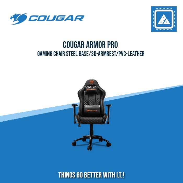 GAMING CHAIR STEEL BASE/3D-ARMREST/PVC-LEATHER (BLACK/ORANGE)